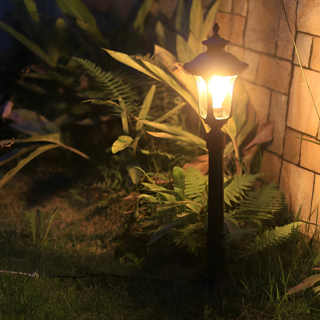 Modern Black Outdoor Lawn Light Waterproof Garden Pathway Lamp for Yard and Villa