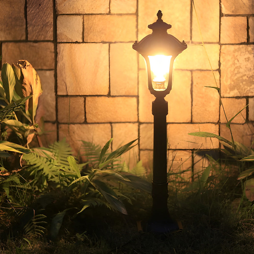 Modern Black Outdoor Lawn Light Waterproof Garden Pathway Lamp for Yard and Villa