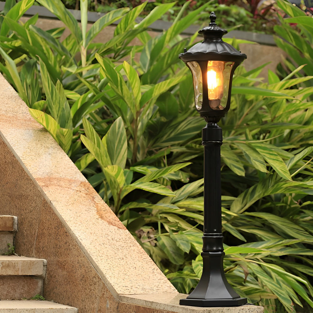 Modern Black Outdoor Lawn Light Waterproof Garden Pathway Lamp for Yard and Villa