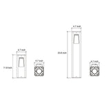 Modern Black Outdoor LED Pathway Lights Waterproof Aluminum Landscape Garden Lawn Lighting