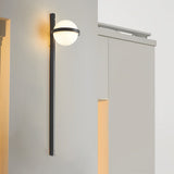 Modern Black Outdoor LED Sconce with Creative Flowerpot Waterproof Garden Wall Light Fixture