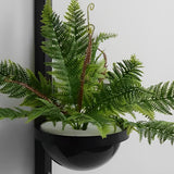 Modern Black Outdoor LED Sconce with Creative Flowerpot Waterproof Garden Wall Light Fixture