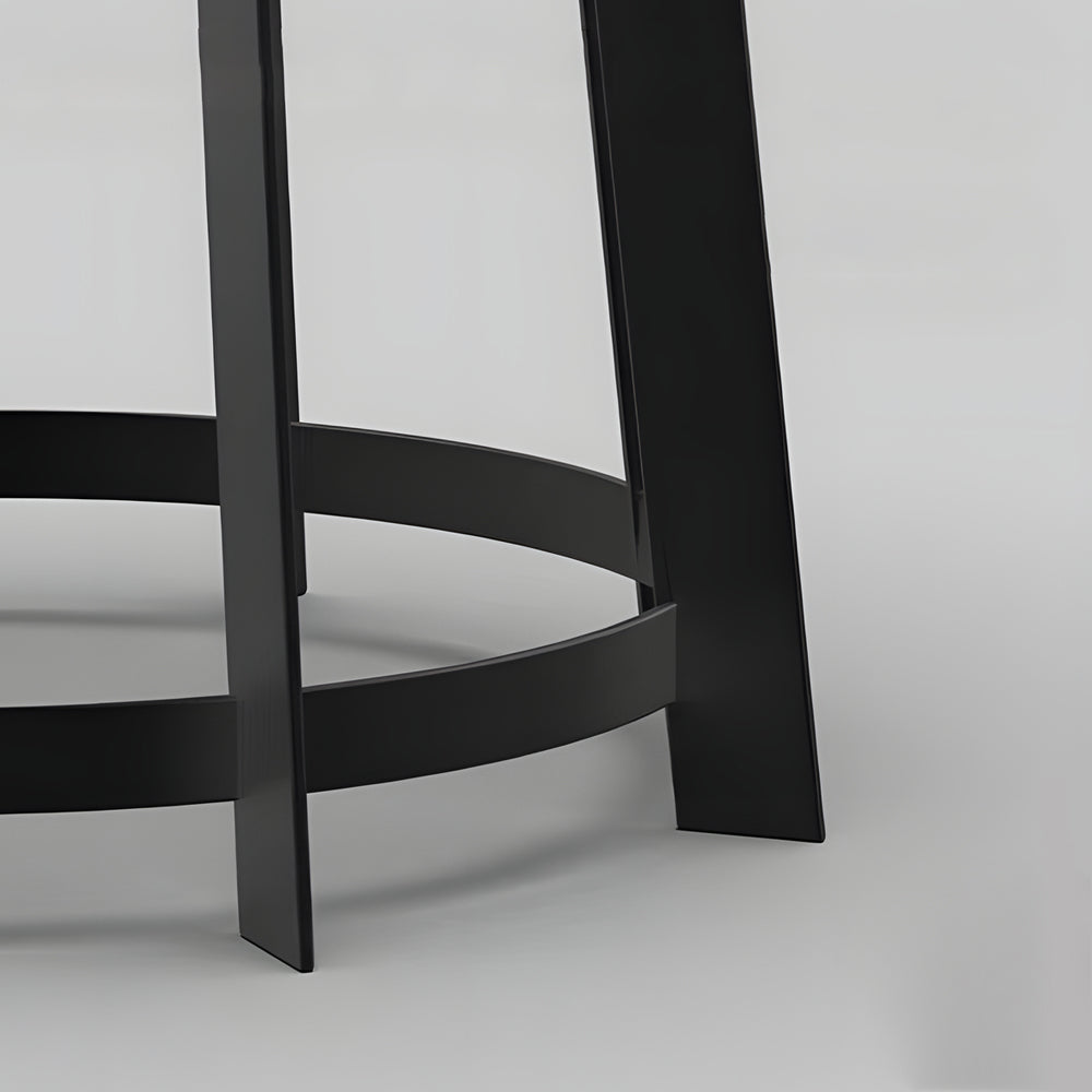 Modern Black Outdoor LED Solar Stool Light Waterproof Garden Side Table Lamp