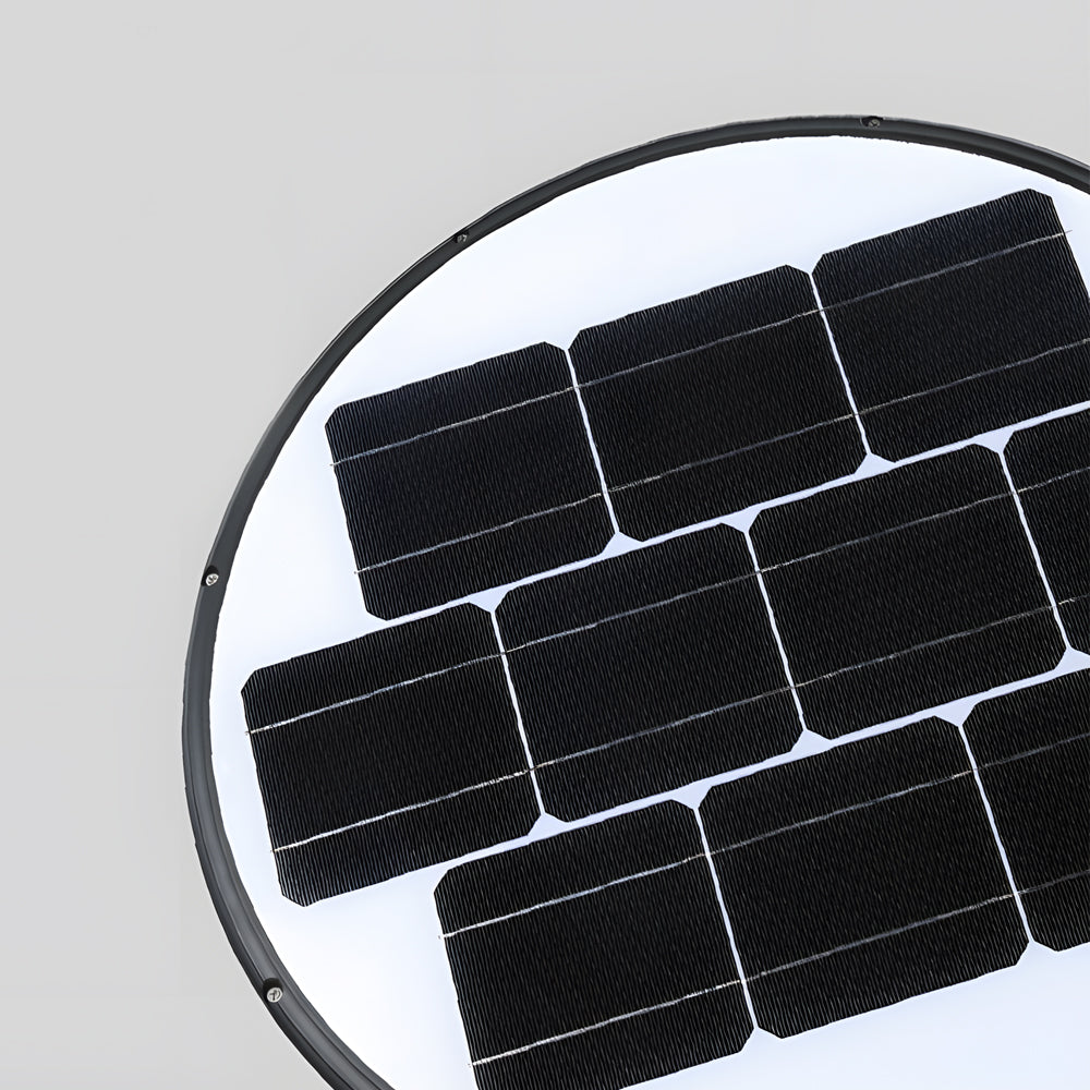 Modern Black Outdoor LED Solar Street Light Waterproof Aluminum Lamp Post for Residential Paths and Gardens