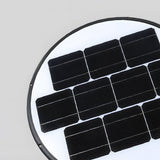 Modern Black Outdoor LED Solar Street Light Waterproof Aluminum Lamp Post for Residential Paths and Gardens