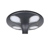 Modern Black Outdoor LED Solar Street Light Waterproof Aluminum Lamp Post for Residential Paths and Gardens