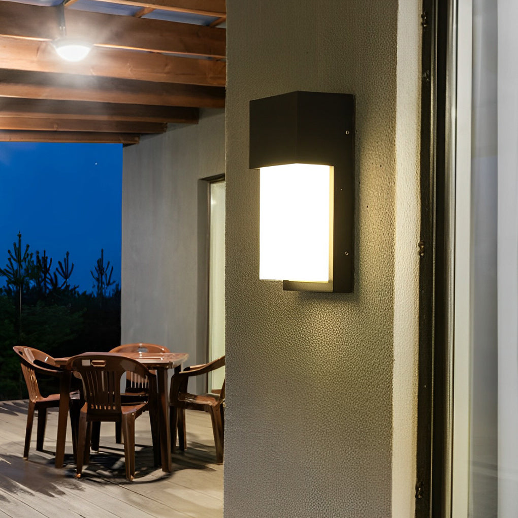 Modern Black Outdoor LED Wall Light Waterproof 10W Aluminum Porch Sconce Fixture