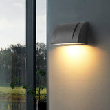 Modern Black Outdoor LED Wall Sconce Waterproof Exterior Light for Garden and Patio