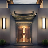 Modern Black Outdoor LED Wall Sconce with Motion Sensor IP65 Waterproof Lighting for Porch Garden