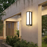Modern Black Outdoor LED Wall Sconce with Motion Sensor IP65 Waterproof Lighting for Porch Garden