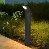 Modern Black Outdoor Pathway Lights Waterproof IP65 COB LED Garden Landscape Bollard Lighting