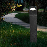 Modern Black Outdoor Pathway Lights Waterproof IP65 COB LED Garden Landscape Bollard Lighting