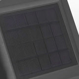 Modern Black Outdoor Solar Fence Post Lights Waterproof 3 Color Step Dimming Exterior Lamp