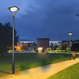 Modern Black Outdoor Solar Lamp Post Light Waterproof LED Street Lighting for Garden Path