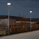 Modern Black Outdoor Solar Lamp Post Light Waterproof LED Street Lighting for Garden Path
