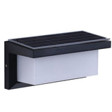 Modern Black Outdoor Solar Wall Sconce Rectangle Waterproof LED Induction Motion Sensor Security Light
