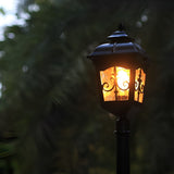 Modern Black Outdoor Street Light Waterproof LED Post Lamp for Garden and Lawn
