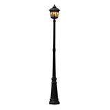 Modern Black Outdoor Street Light Waterproof LED Post Lamp for Garden and Lawn