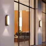 Modern Black Outdoor Wall Sconce IP65 Waterproof LED Up and Down Exterior Aluminum Light Fixture