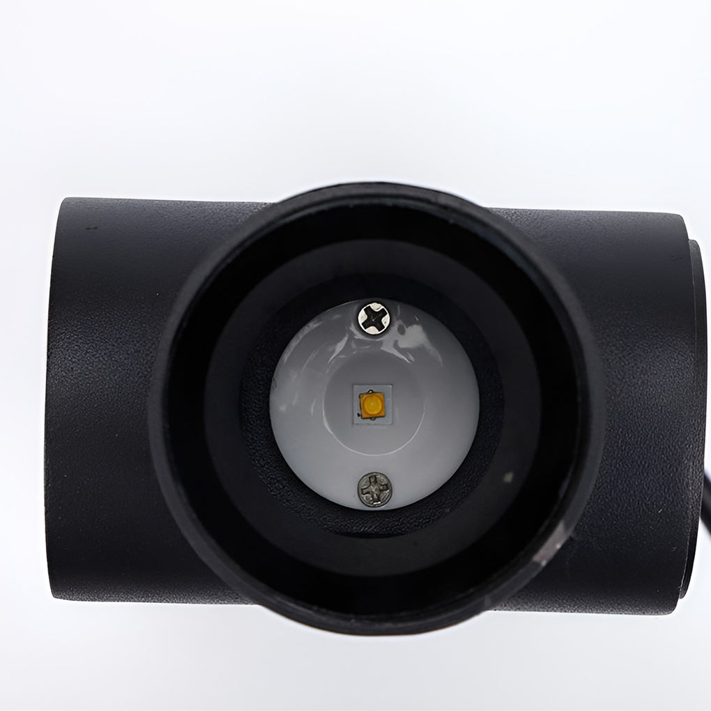 Modern Black Outdoor Wall Sconce IP65 Waterproof LED Up and Down Exterior Aluminum Light Fixture