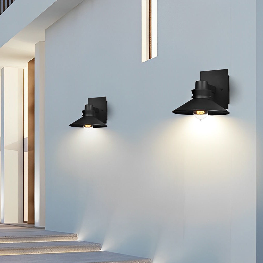 Modern Black Outdoor Wall Sconce Waterproof European Style Exterior Lighting Fixture