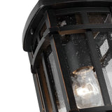 Modern Black Outdoor Wall Sconce with Bubble Glass Shade Waterproof Porch Lighting