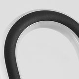 Modern Black Oval Ring LED Landscape Light Waterproof Solar Powered Outdoor Pathway Lamp