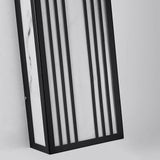 Modern Black Rectangular LED Outdoor Wall Sconce Waterproof IP65 Exterior Light for Porch and Villa