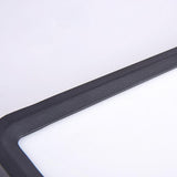 Modern Black Rectangular LED Pendant Light Linear Minimalist Chandelier for Kitchen Island and Living Room