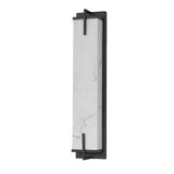 Modern Black Resin Outdoor LED Wall Sconce Waterproof Exterior Light for Balcony Garden