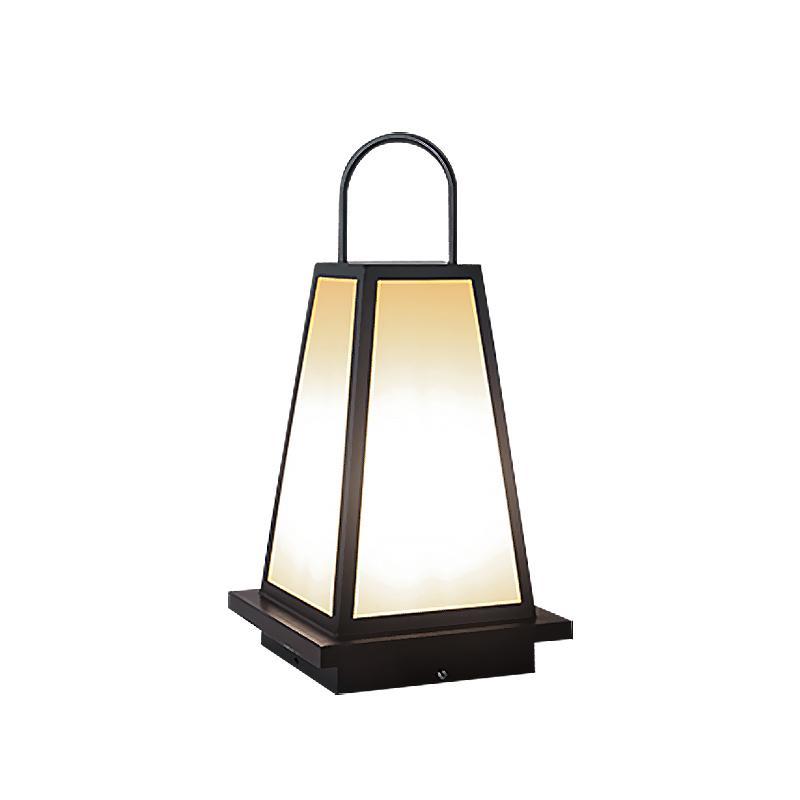 Modern Black Retro LED Outdoor Lantern Waterproof Pathway Garden Light for Patios and Lawns