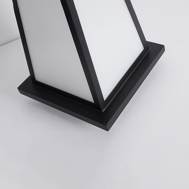 Modern Black Retro LED Outdoor Lantern Waterproof Pathway Garden Light for Patios and Lawns