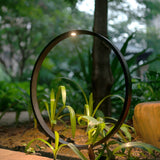 Modern Black Ring LED Landscape Pathway Lighting Waterproof Outdoor Circular Lawn Lamp