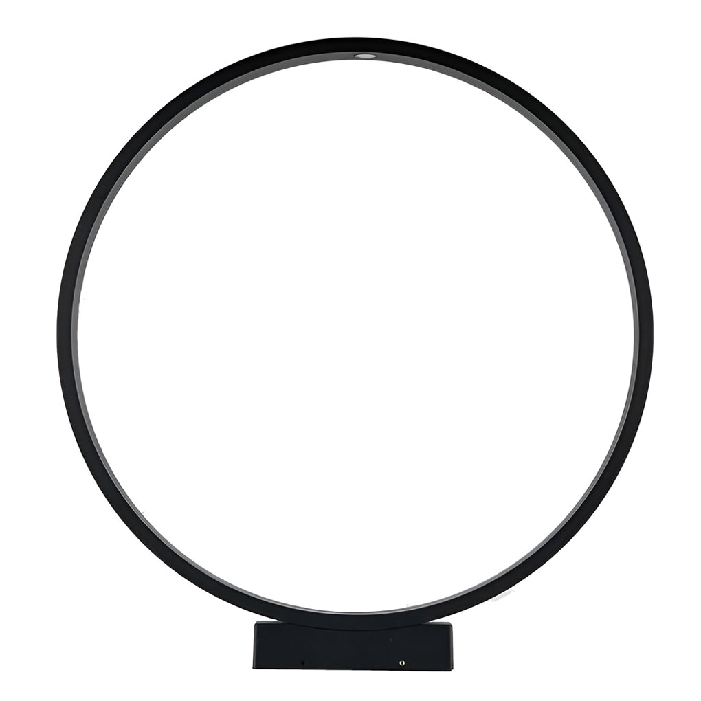Modern Black Ring LED Landscape Pathway Lighting Waterproof Outdoor Circular Lawn Lamp