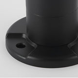 Modern Black Round Solar Powered Outdoor LED Garden Lights for Post Wall and Lawn