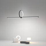 Modern Black Round Tube Pendant Light Minimalist PMMA LED Strip Chandelier
