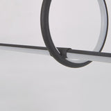 Modern Black Round Tube Pendant Light Minimalist PMMA LED Strip Chandelier