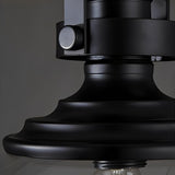 Modern Black Semicircular Glass Pendant Light Industrial Bowl Chandelier for Dining Room