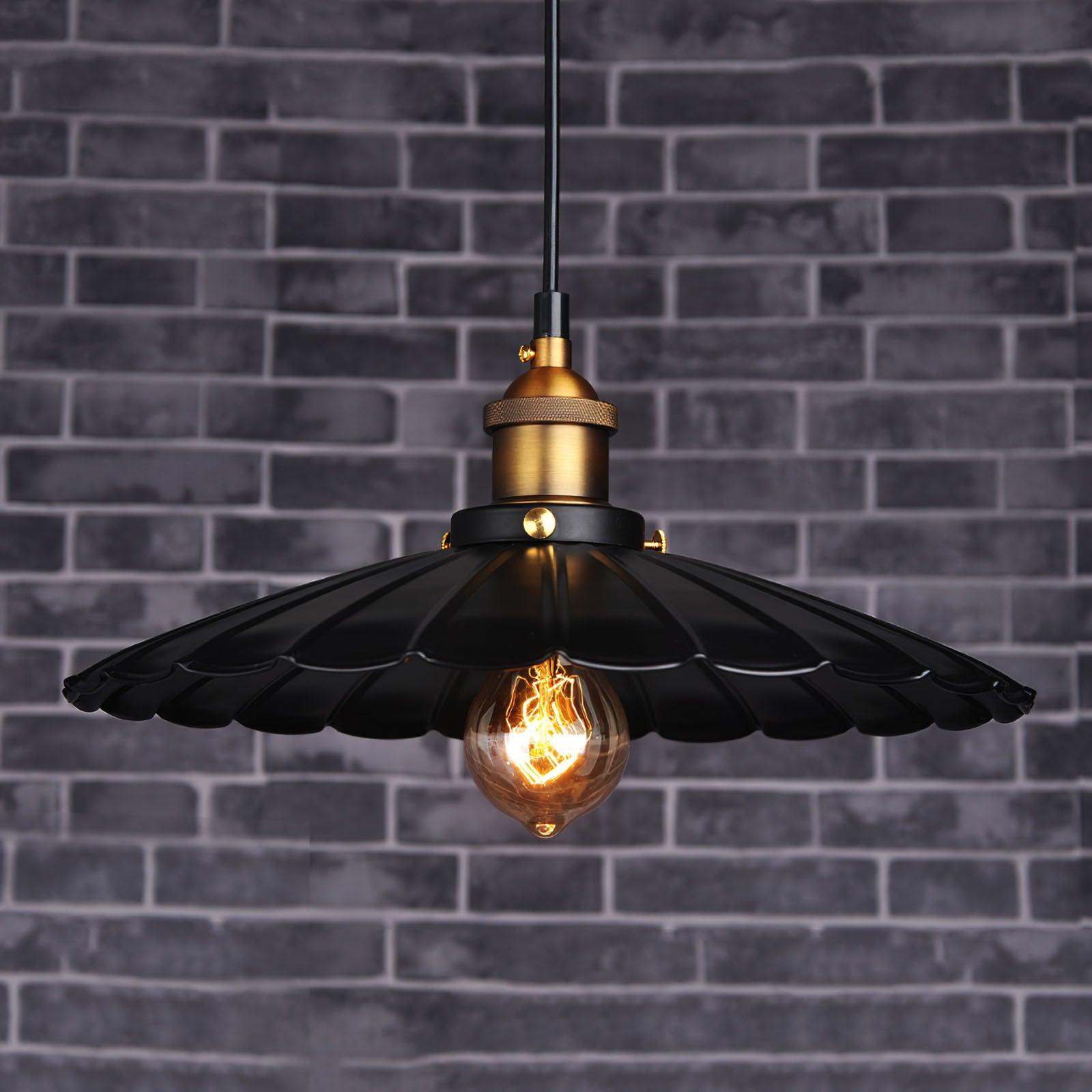 Modern Black Skirt Pendant Light Iron Hanging Lamp for Kitchen and Dining Room