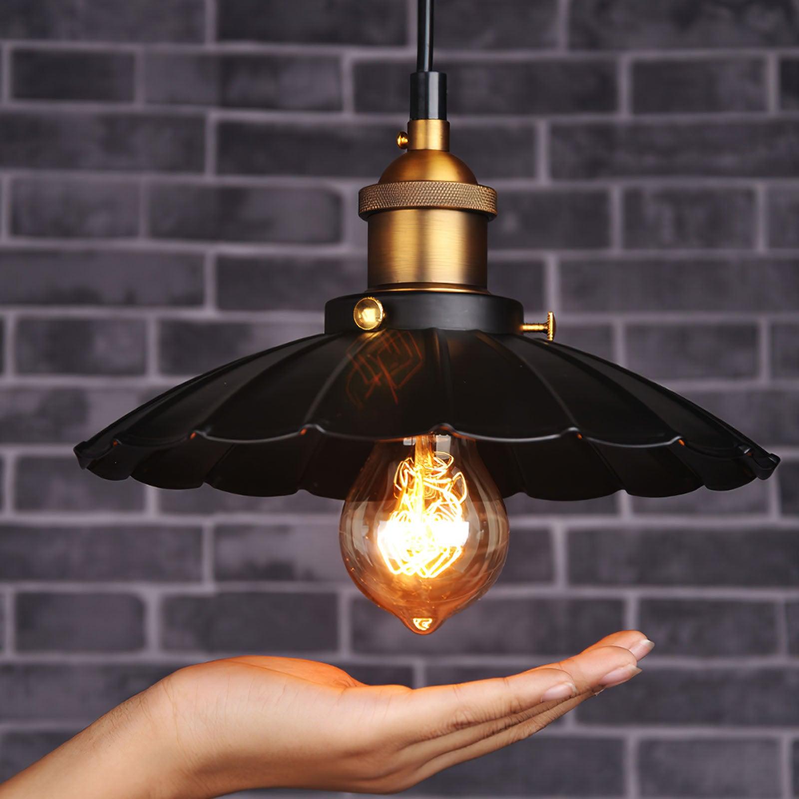 Modern Black Skirt Pendant Light Iron Hanging Lamp for Kitchen and Dining Room