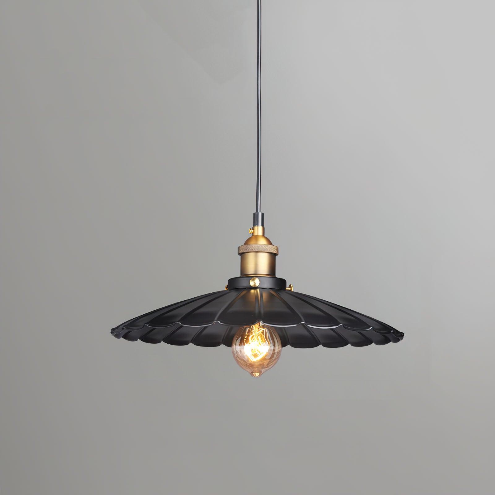 Modern Black Skirt Pendant Light Iron Hanging Lamp for Kitchen and Dining Room