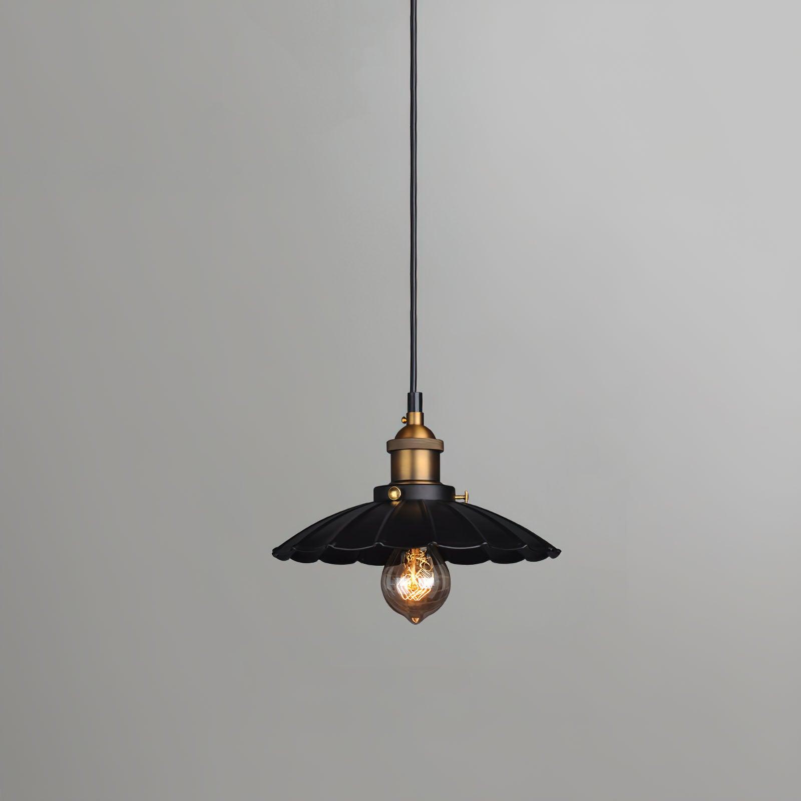 Modern Black Skirt Pendant Light Iron Hanging Lamp for Kitchen and Dining Room