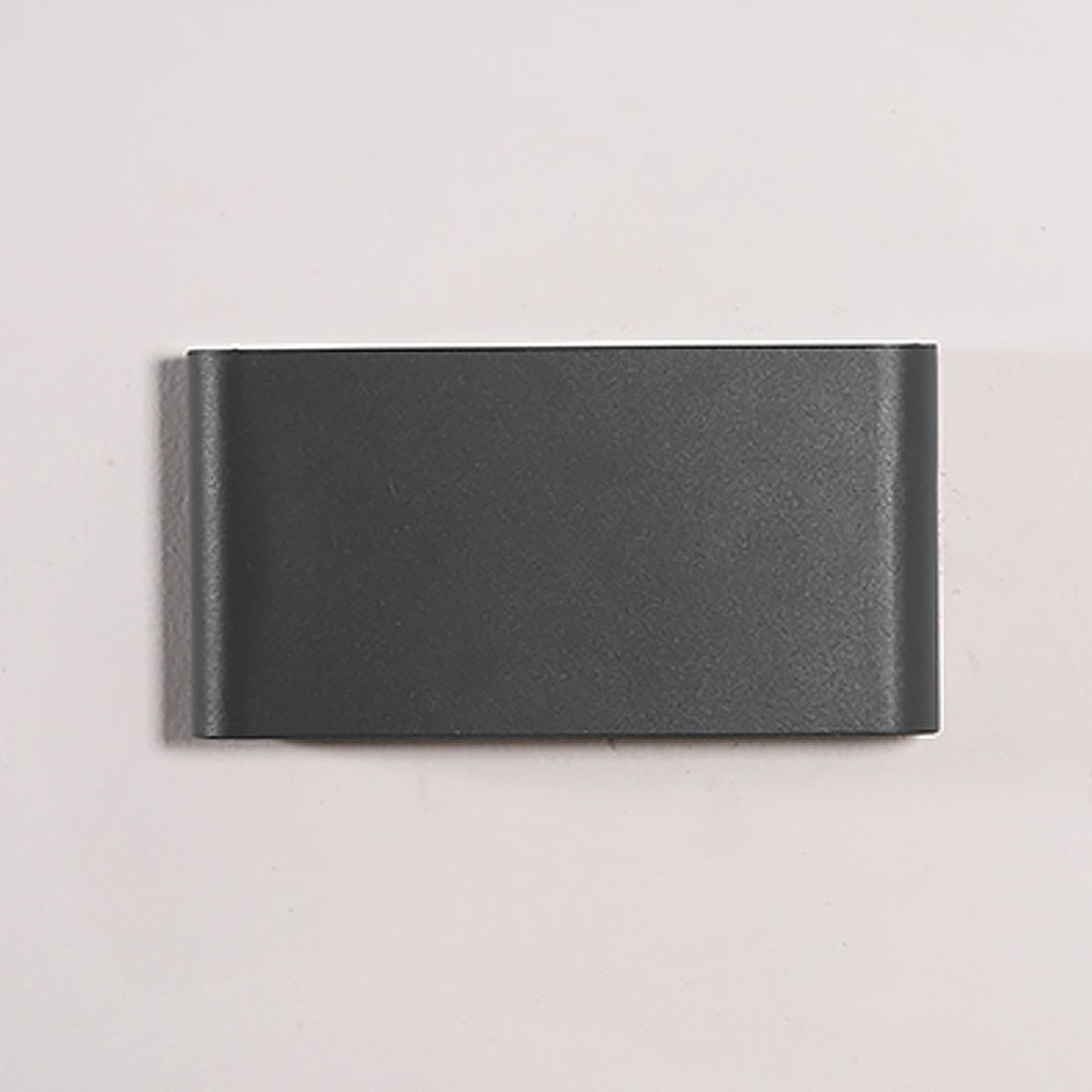 Modern Black Slim Outdoor LED Wall Sconce Waterproof Up Down Exterior Porch Light