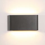 Modern Black Slim Outdoor LED Wall Sconce Waterproof Up Down Exterior Porch Light
