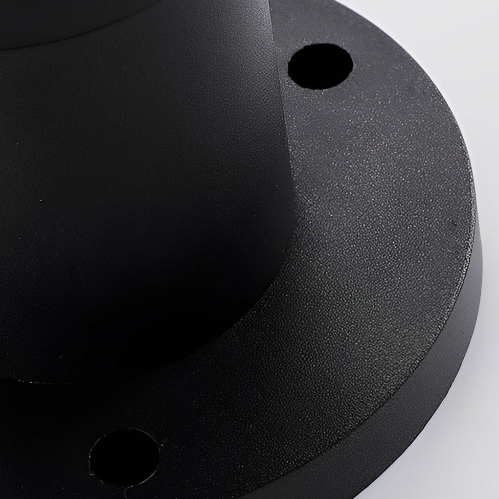 Modern Black Solar Fence Post Light Waterproof Round LED Outdoor Pillar Lamp for Garden Yard