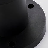 Modern Black Solar Fence Post Light Waterproof Round LED Outdoor Pillar Lamp for Garden Yard