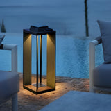 Modern Black Solar Lawn Lamp Waterproof LED Outdoor Floor Light for Garden Yard