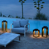 Modern Black Solar Lawn Lamp Waterproof LED Outdoor Floor Light for Garden Yard
