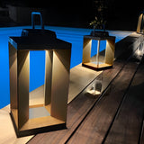 Modern Black Solar Lawn Lamp Waterproof LED Outdoor Floor Light for Garden Yard