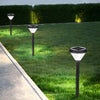 Modern Black Solar LED Landscape Path Lights with Ground Stake for Garden and Walkway